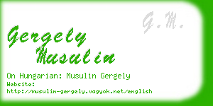 gergely musulin business card